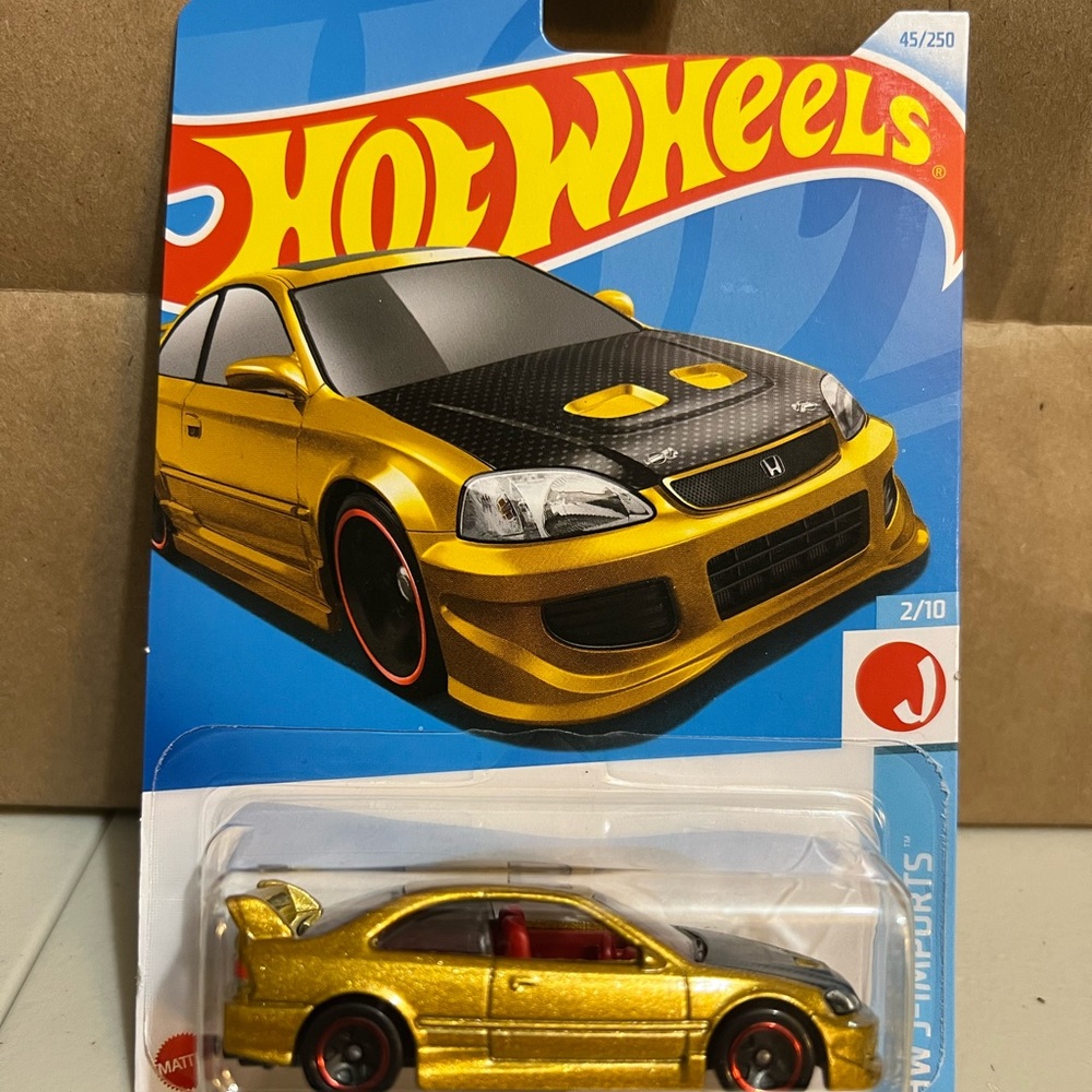 Honda Civic Si 2024 Hot Wheels J-Imports Collection Gold Car